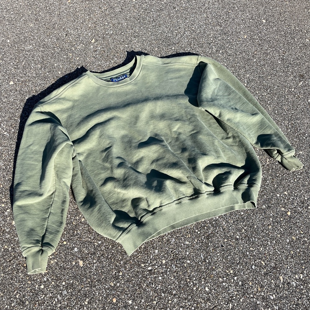 VINTAGE PLUMA OLIVE GREEN CREWNECK